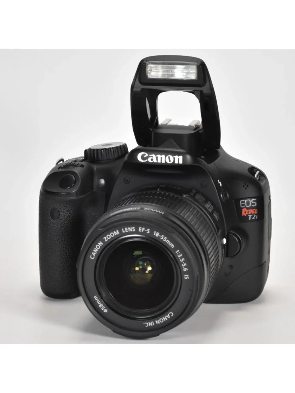Canon EOS Rebel T2i DSLR 18MP 18-55mm Lens HD Video 10,488 Clicks 64GB SD Card